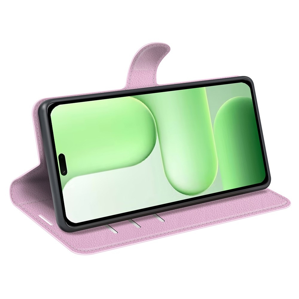 Litchi knižkové puzdro na Honor 600 Lite 5G - ružové