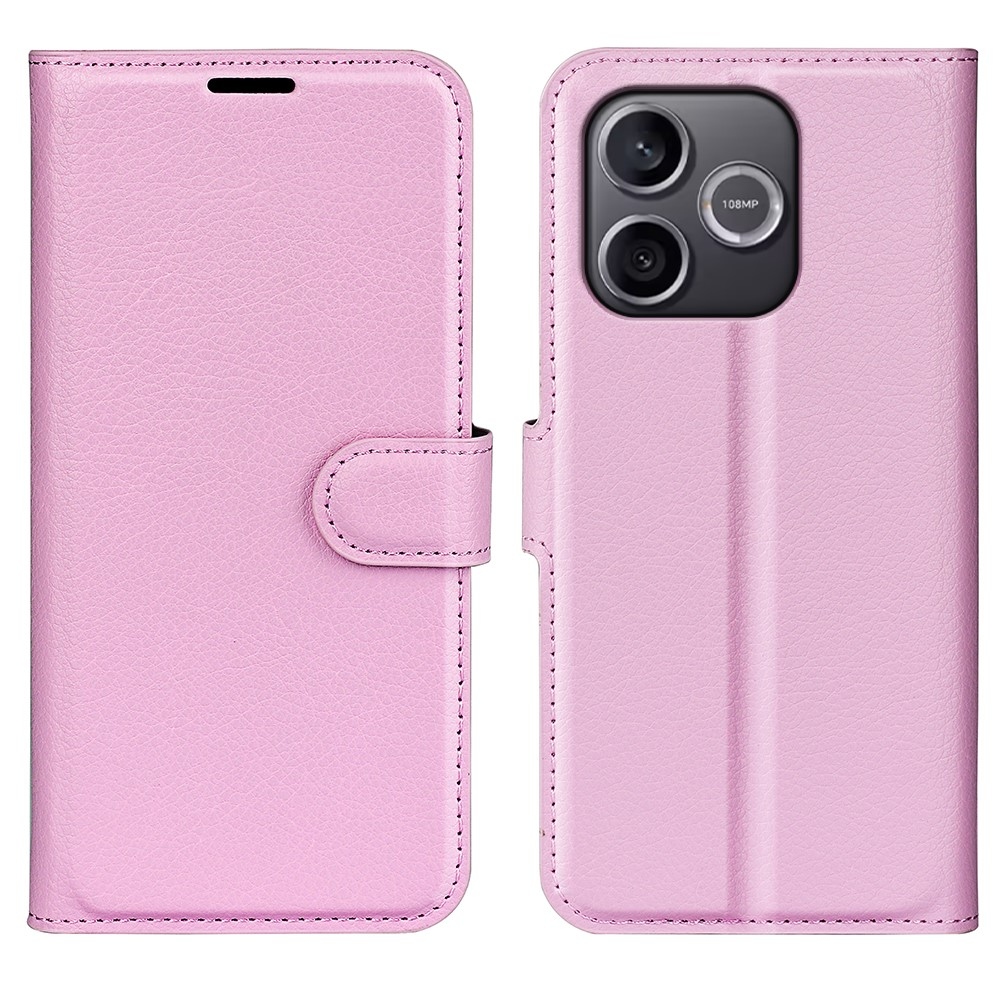 Litchi knižkové puzdro na Honor 600 Lite 5G - ružové