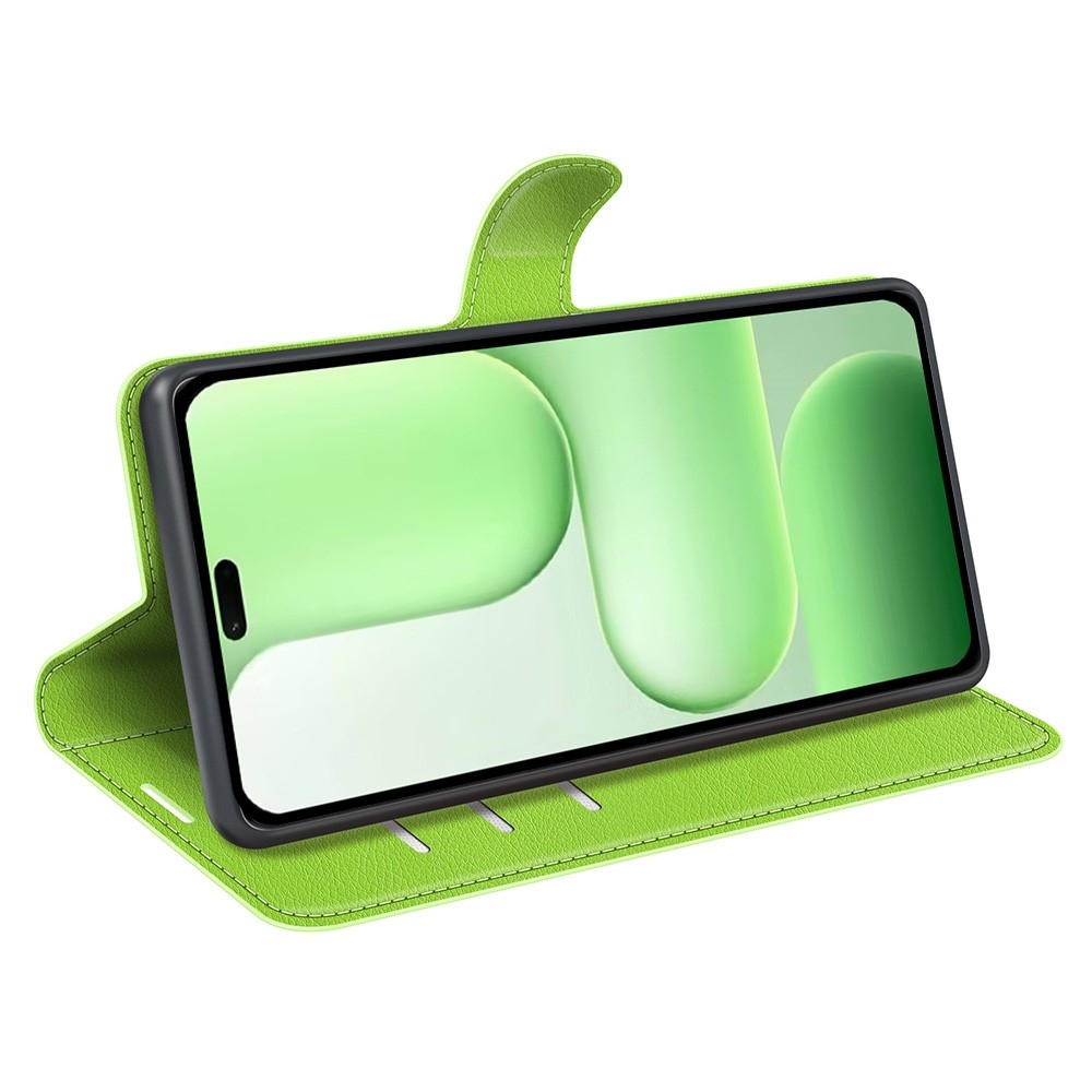 Litchi knižkové puzdro na Honor 600 Lite 5G - zelené