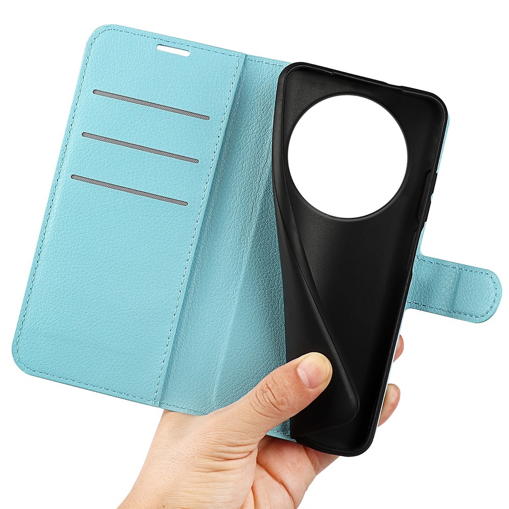 Litchi knižkové puzdro na Honor Magic 8 Lite 5G - modré