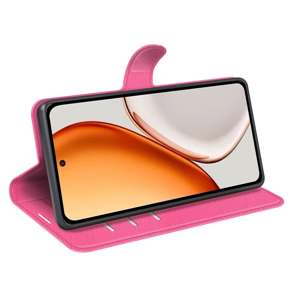 Litchi knižkové puzdro na Honor Magic 8 Lite 5G - rose