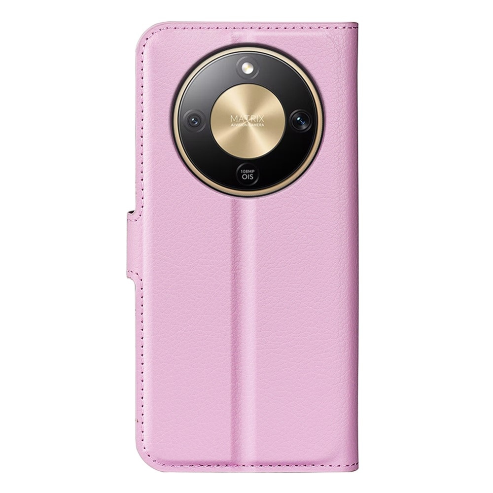 Litchi knižkové puzdro na Honor Magic 8 Lite 5G - ružové