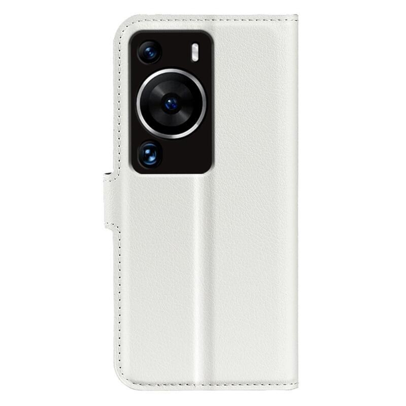 Litchi knižkové puzdro na Huawei P60 Pro - biele