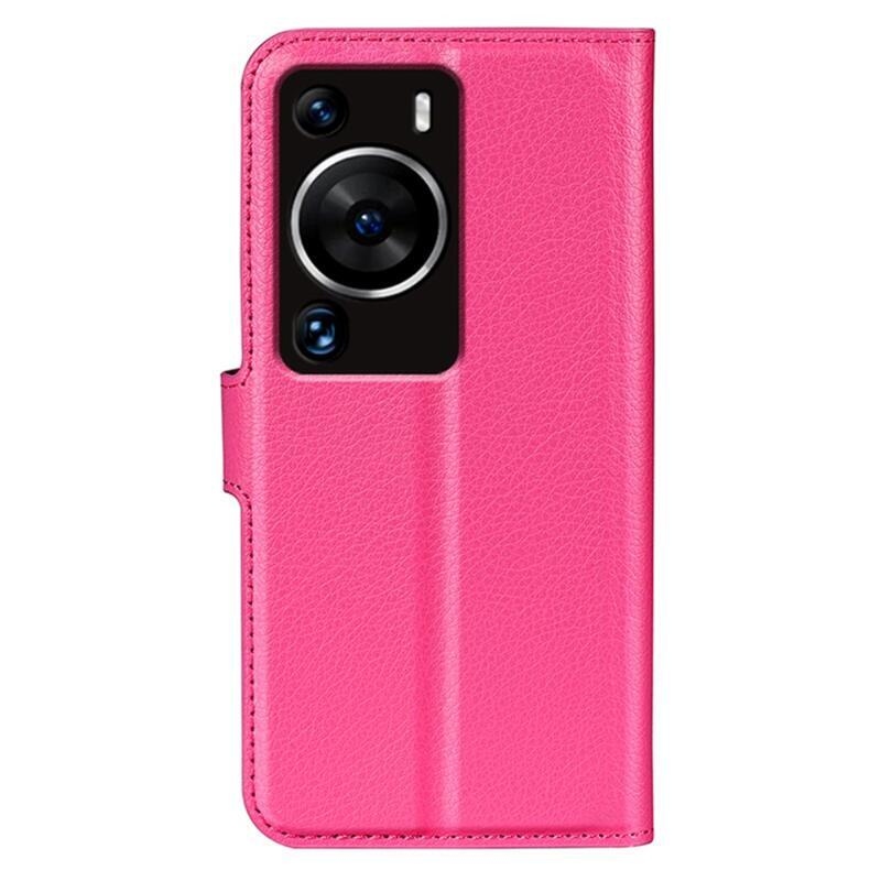 Litchi knižkové puzdro na Huawei P60 Pro - rose