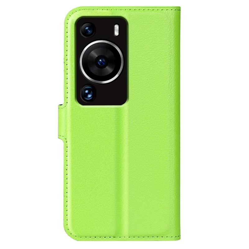 Litchi knižkové puzdro na Huawei P60 Pro - zelené