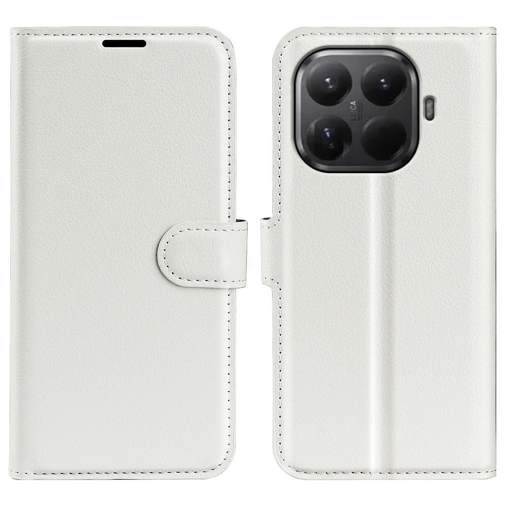 Litchi knižkové púzdro na mobil Xiaomi 17T - biele