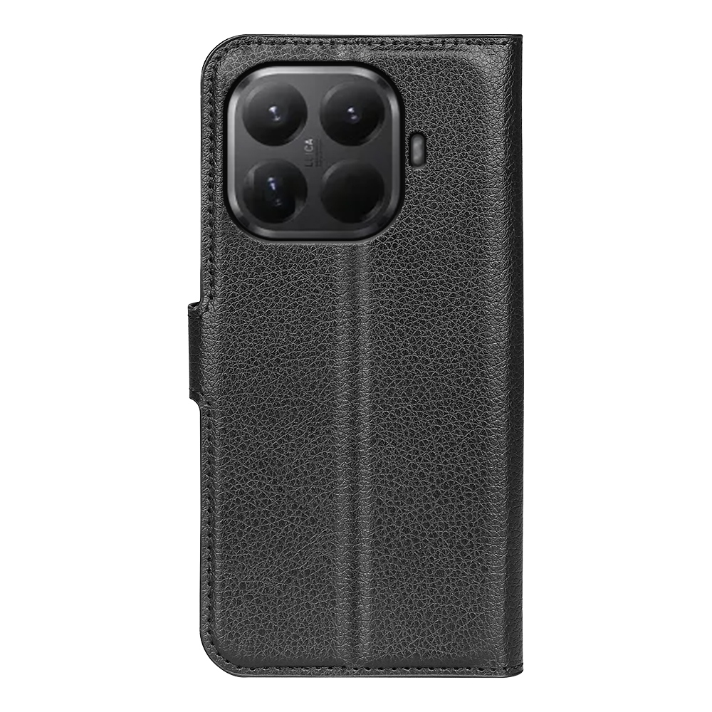 Litchi knižkové púzdro na mobil Xiaomi 17T - čierne