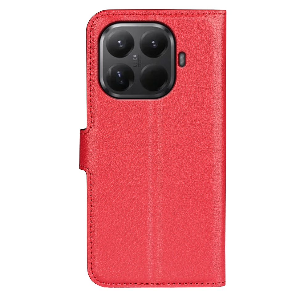 Litchi knižkové púzdro na mobil Xiaomi 17T - červené