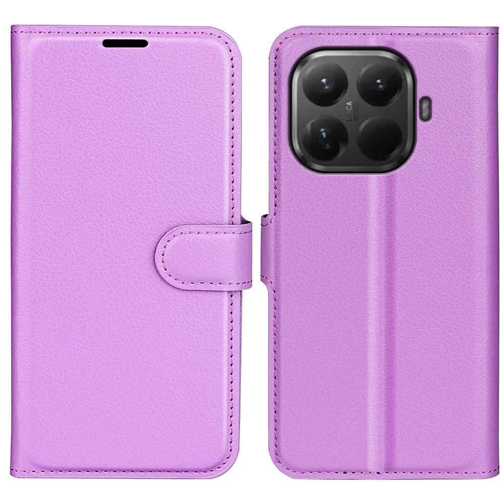 Litchi knižkové púzdro na mobil Xiaomi 17T - fialové