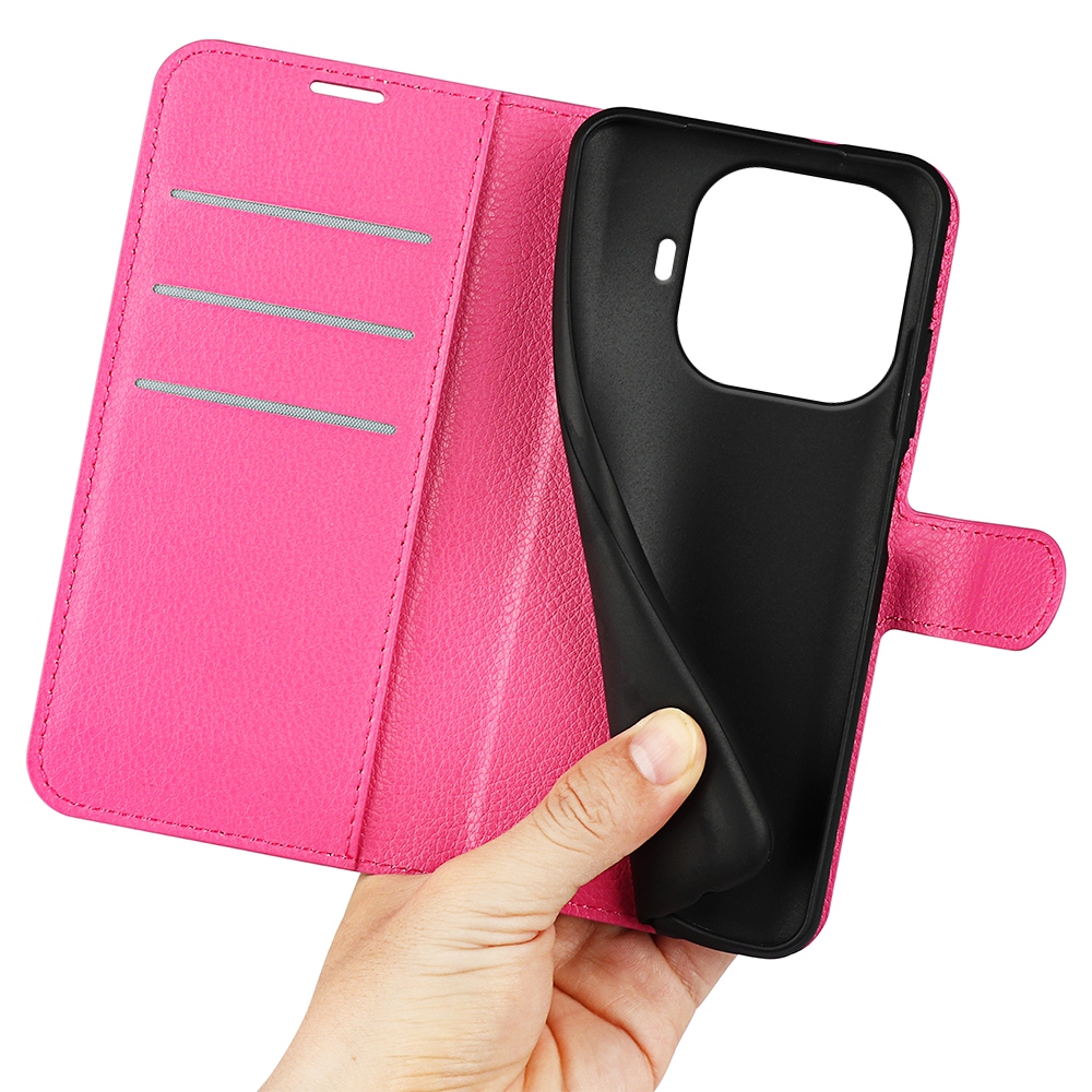 Litchi knižkové púzdro na mobil Xiaomi 17T - rose