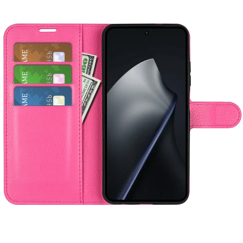 Litchi knižkové púzdro na mobil Xiaomi 17T - rose