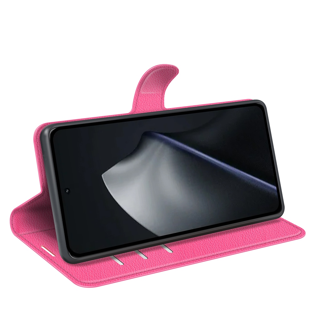 Litchi knižkové púzdro na mobil Xiaomi 17T - rose