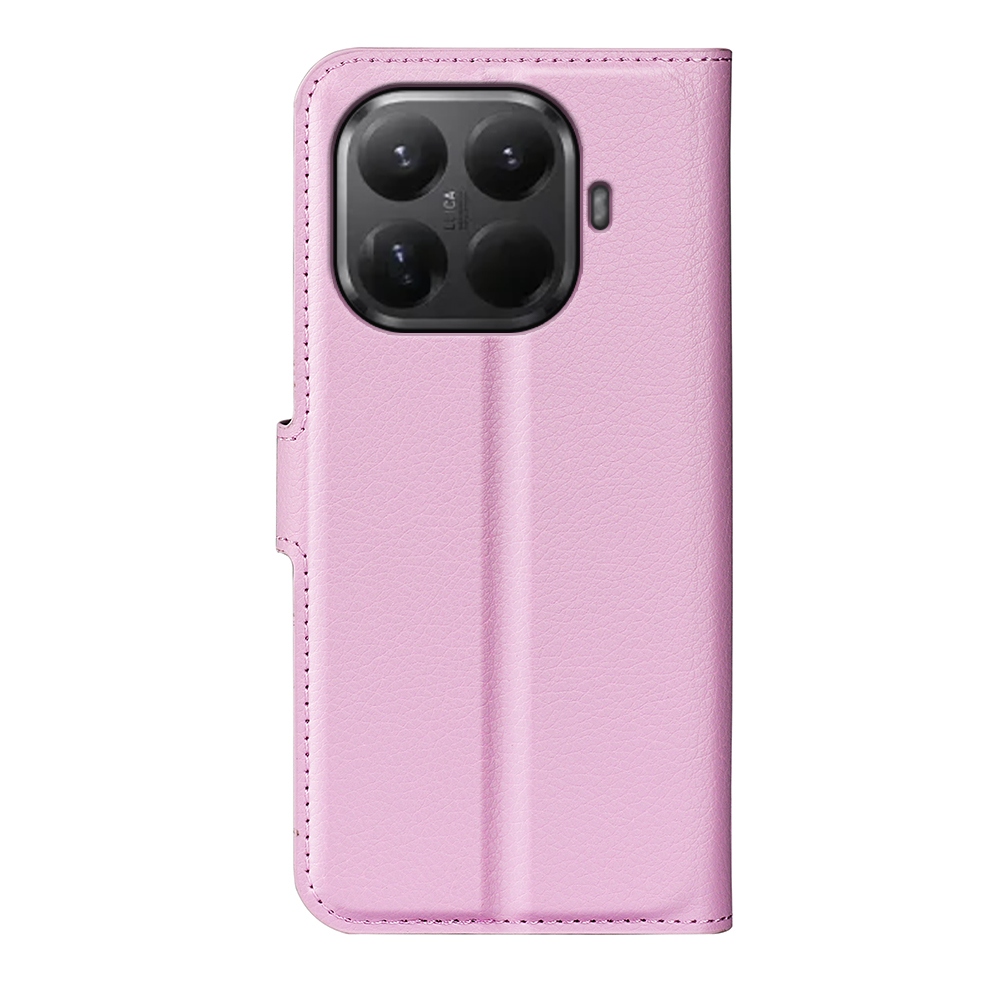 Litchi knižkové púzdro na mobil Xiaomi 17T - ružové
