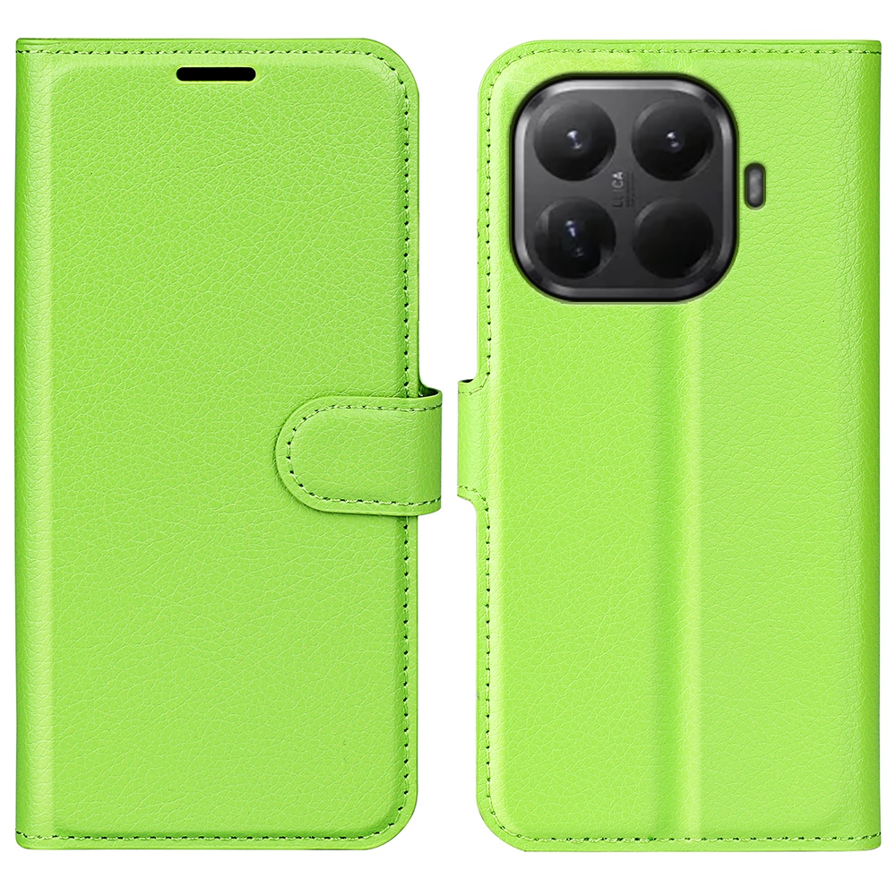 Litchi knižkové púzdro na mobil Xiaomi 17T - zelené