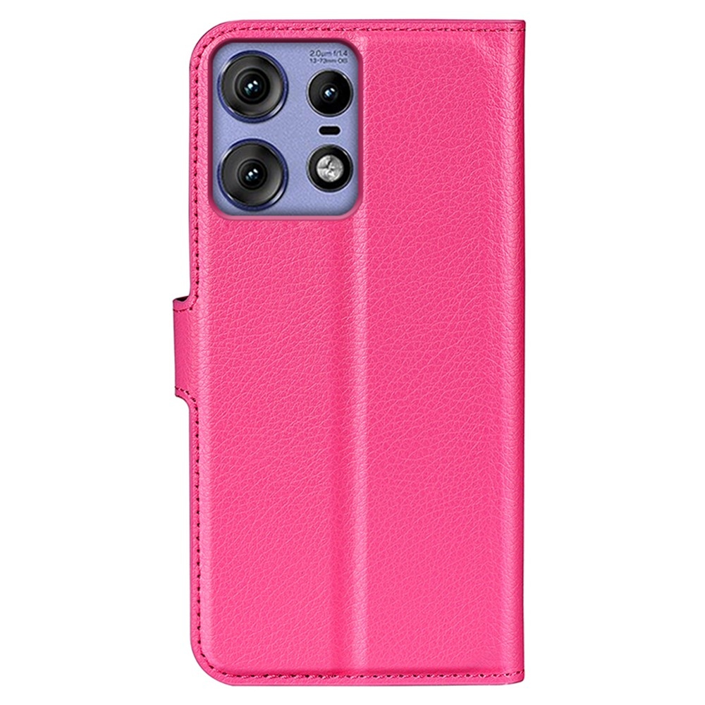 Litchi knižkové púzdro na Motorola Edge 50 Pro 5G - rose