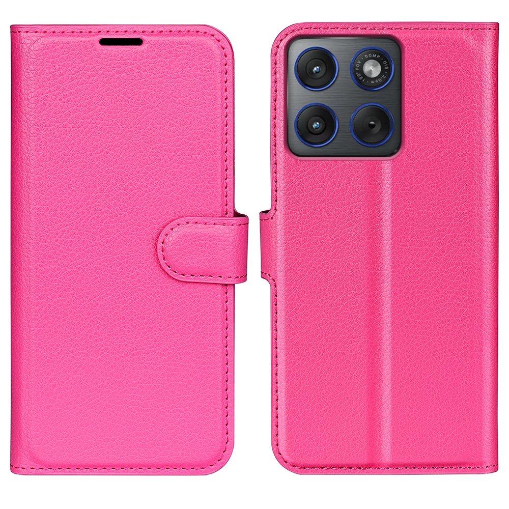 Litchi knižkové púzdro na Motorola Edge 70 5G - rose