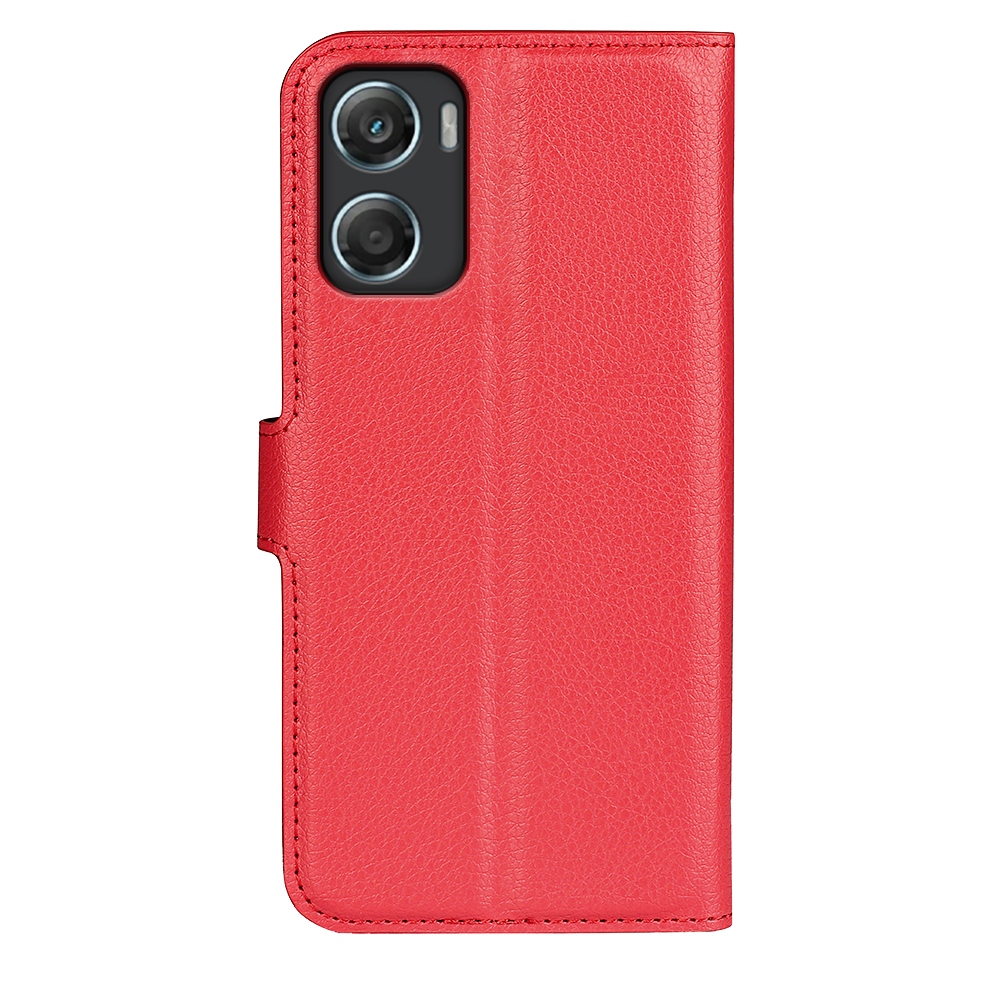 Litchi knižkové púzdro na Motorola Moto G06 - červené