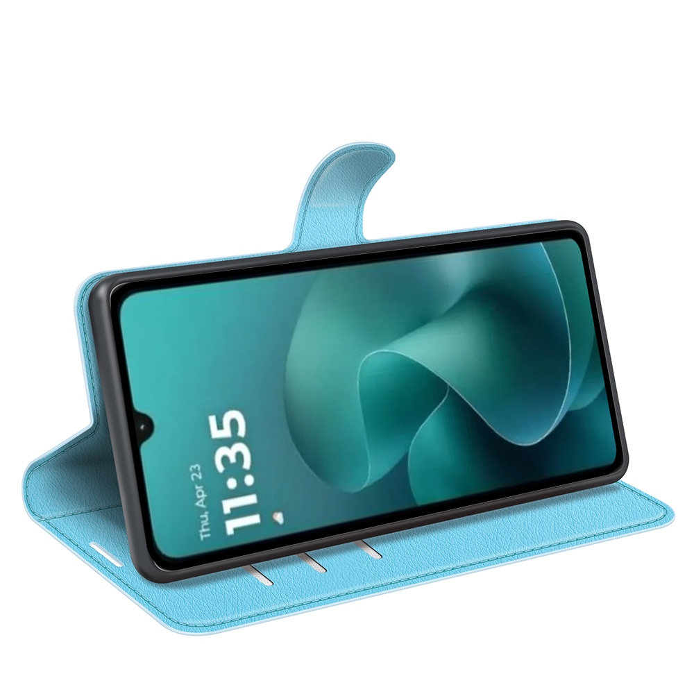 Litchi knižkové púzdro na Motorola Moto G06 - modré