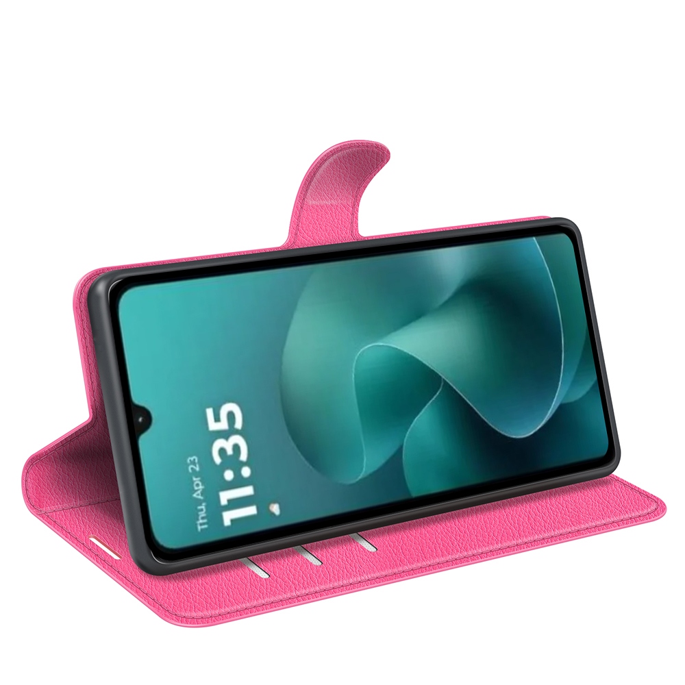 Litchi knižkové púzdro na Motorola Moto G06 - rose