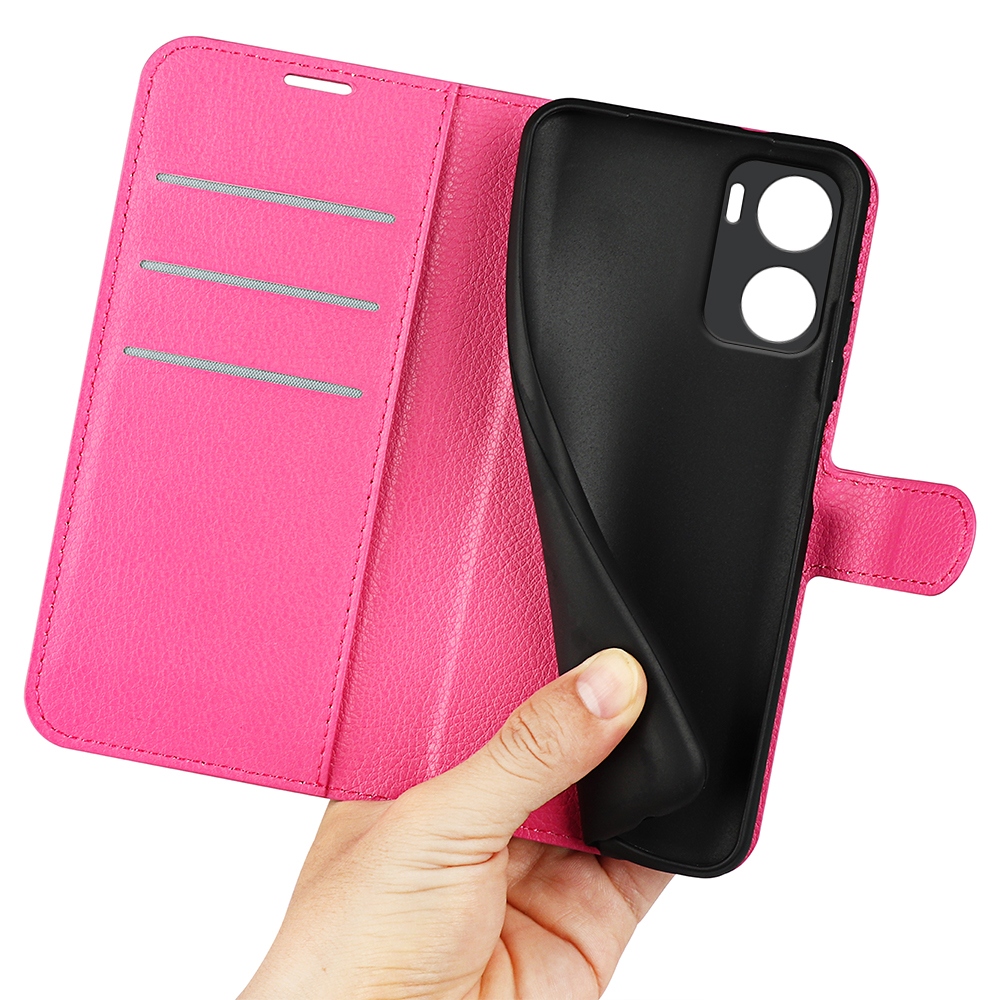 Litchi knižkové púzdro na Motorola Moto G06 - rose