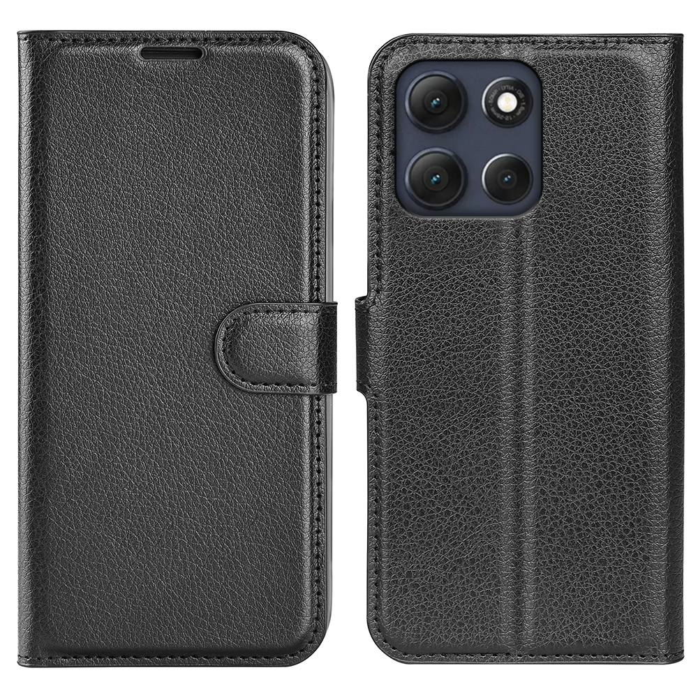 Litchi knižkové púzdro na Motorola Moto G86 5G - čierne