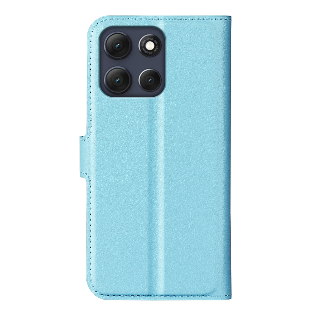 Litchi knižkové púzdro na Motorola Moto G86 5G - modré