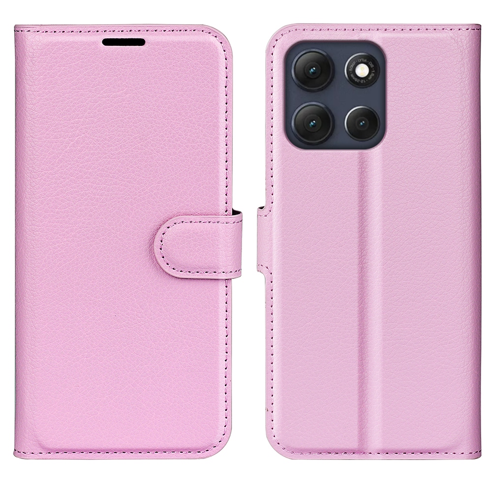 Litchi knižkové púzdro na Motorola Moto G86 5G - ružové