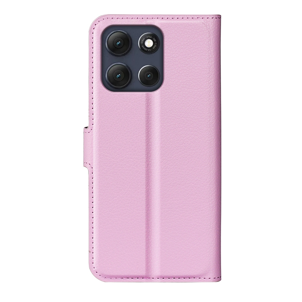 Litchi knižkové púzdro na Motorola Moto G86 5G - ružové