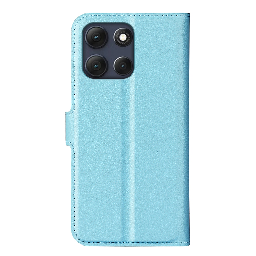 Litchi knižkové púzdro na Motorola Moto G86 Power 5G - modré