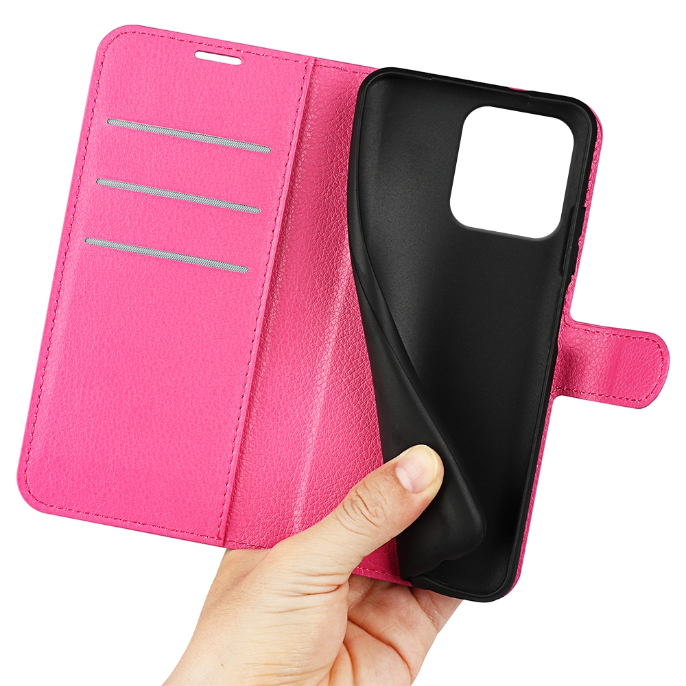 Litchi knižkové púzdro na Motorola Moto G86 Power 5G - rose