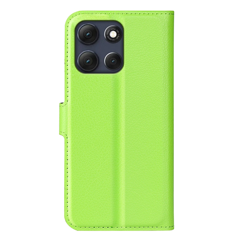 Litchi knižkové púzdro na Motorola Moto G86 Power 5G - zelené