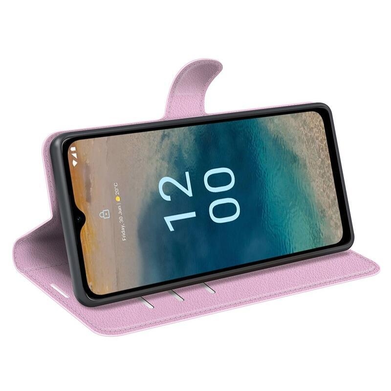 Litchi knižkové puzdro na Nokia G22 - ružové