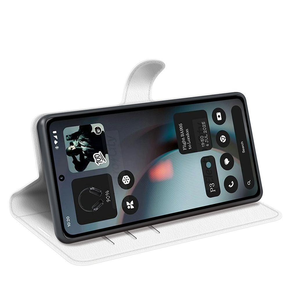 Litchi knižkové puzdro na Nothing Phone (3) 5G - biele