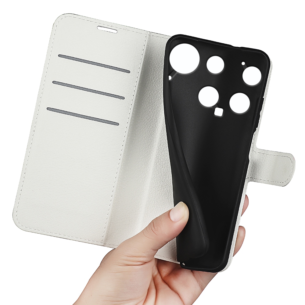 Litchi knižkové puzdro na Nothing Phone (3) 5G - biele