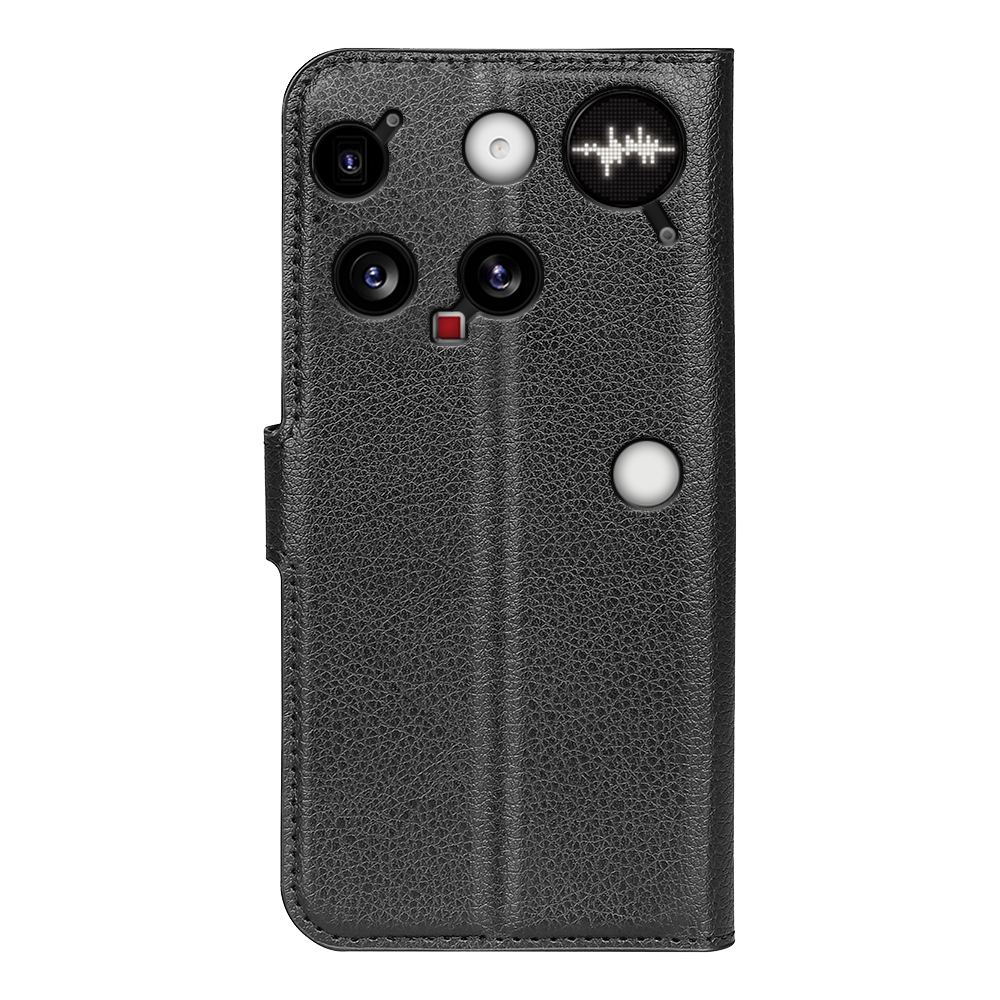 Litchi knižkové púzdro na Nothing Phone (3) 5G - čierne