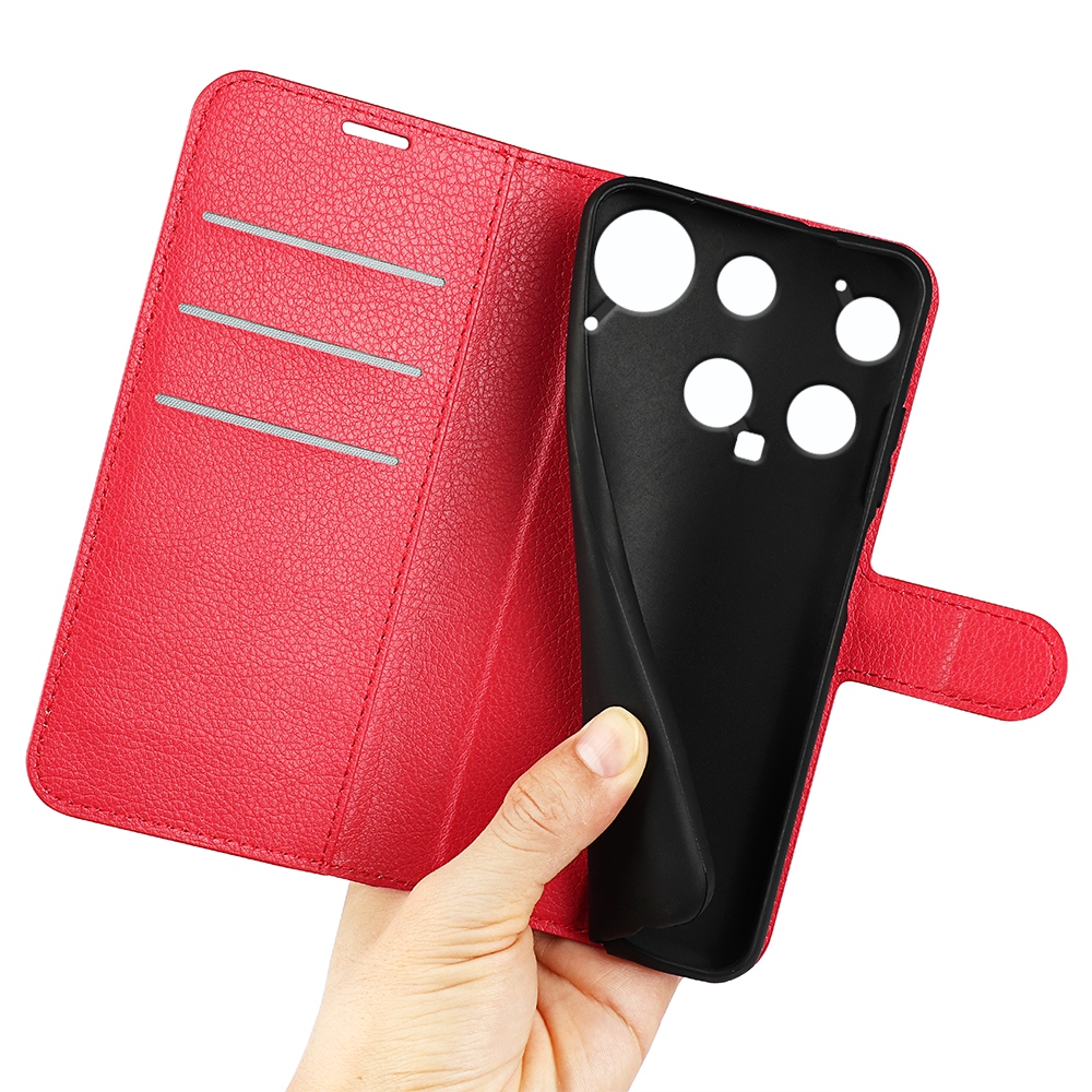 Litchi knižkové puzdro na Nothing Phone (3) 5G - červené