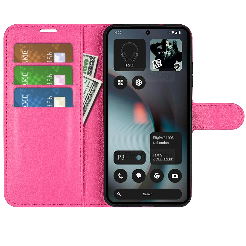 Litchi knižkové puzdro na Nothing Phone (3) 5G - rose