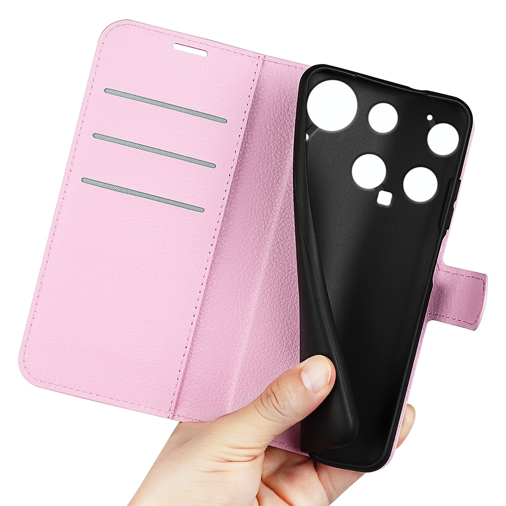 Litchi knižkové puzdro na Nothing Phone (3) 5G - ružové