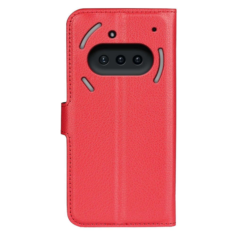 Litchi knižkové puzdro na Nothing Phone (3a) - červené