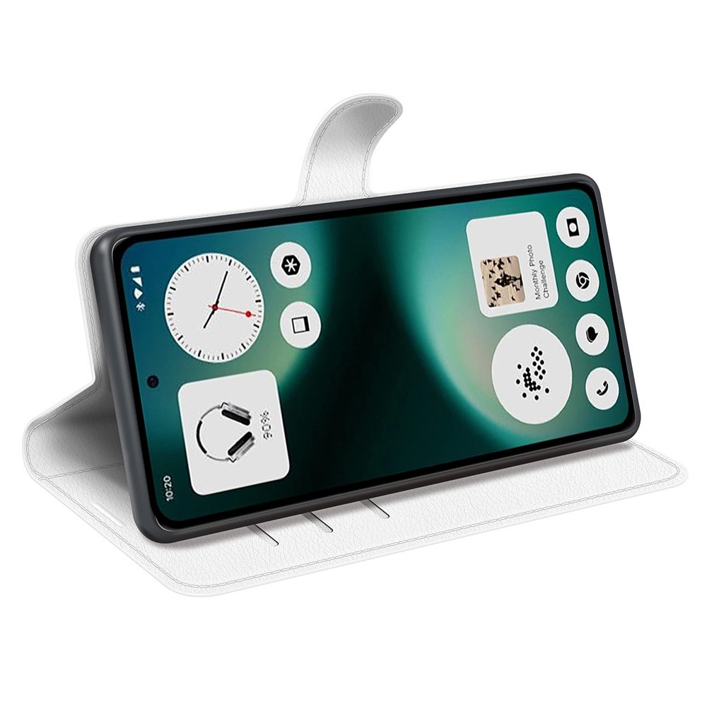 Litchi knižkové puzdro na Nothing Phone (3a) Lite 5G - biele