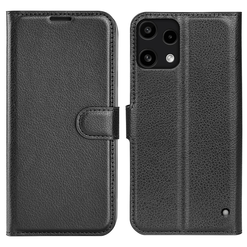 Litchi knižkové puzdro na Nothing Phone (3a) Lite 5G - čierne