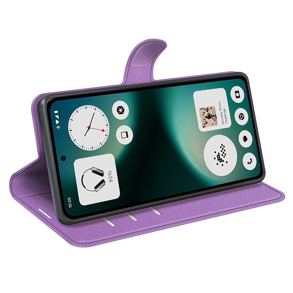 Litchi knižkové puzdro na Nothing Phone (3a) Lite 5G - fialové