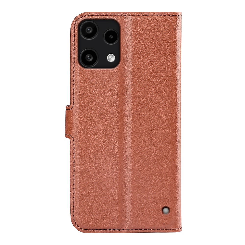 Litchi knižkové puzdro na Nothing Phone (3a) Lite 5G - hnedé