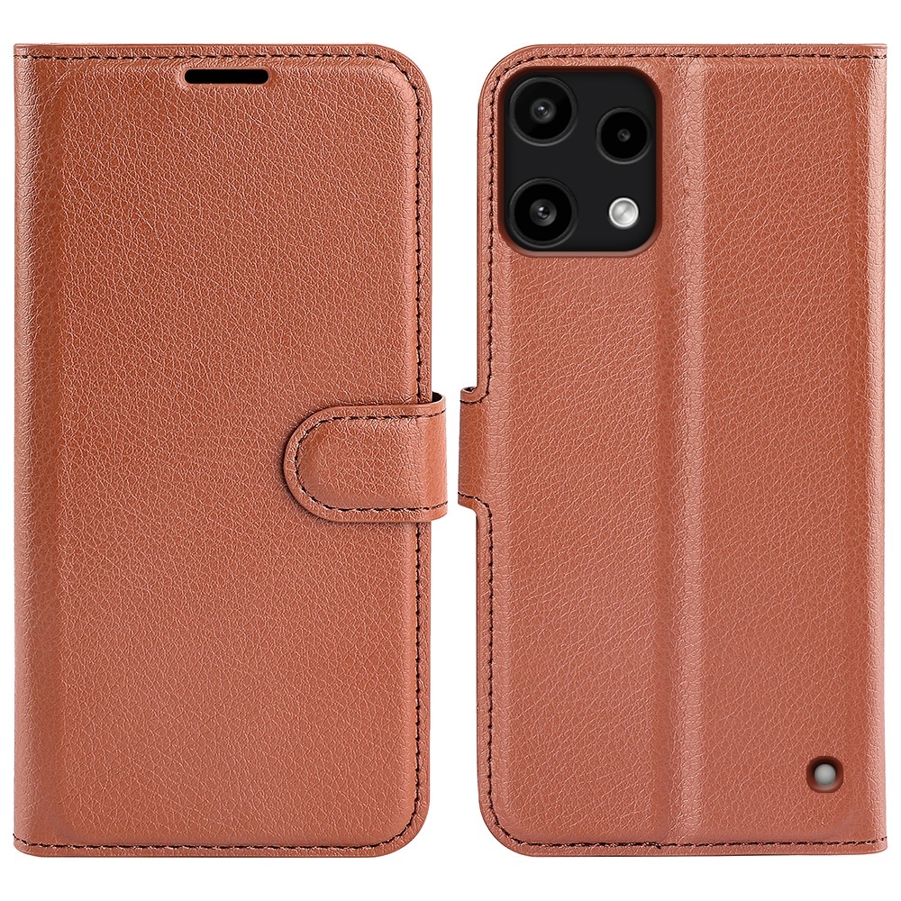 Litchi knižkové puzdro na Nothing Phone (3a) Lite 5G - hnedé