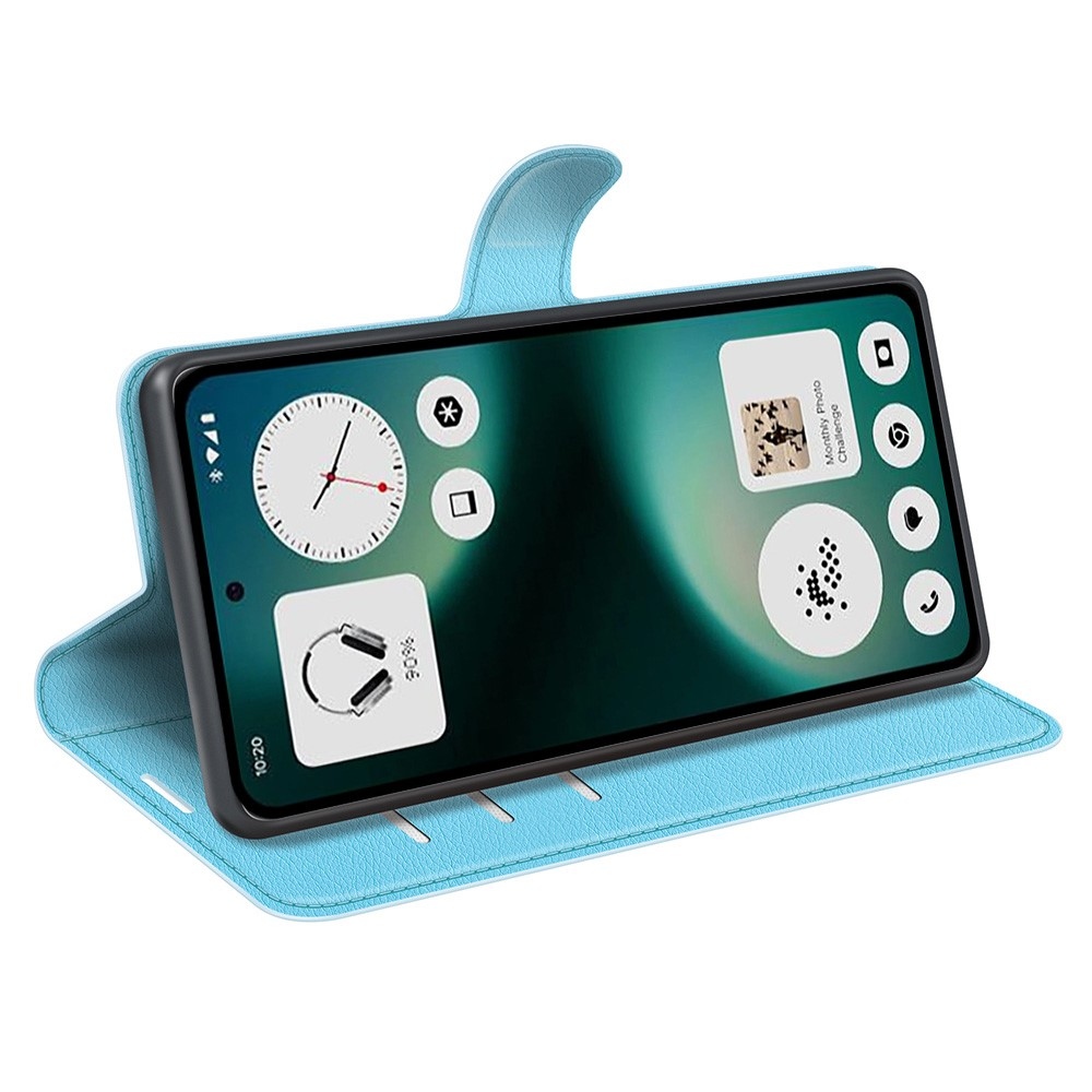 Litchi knižkové puzdro na Nothing Phone (3a) Lite 5G - modré