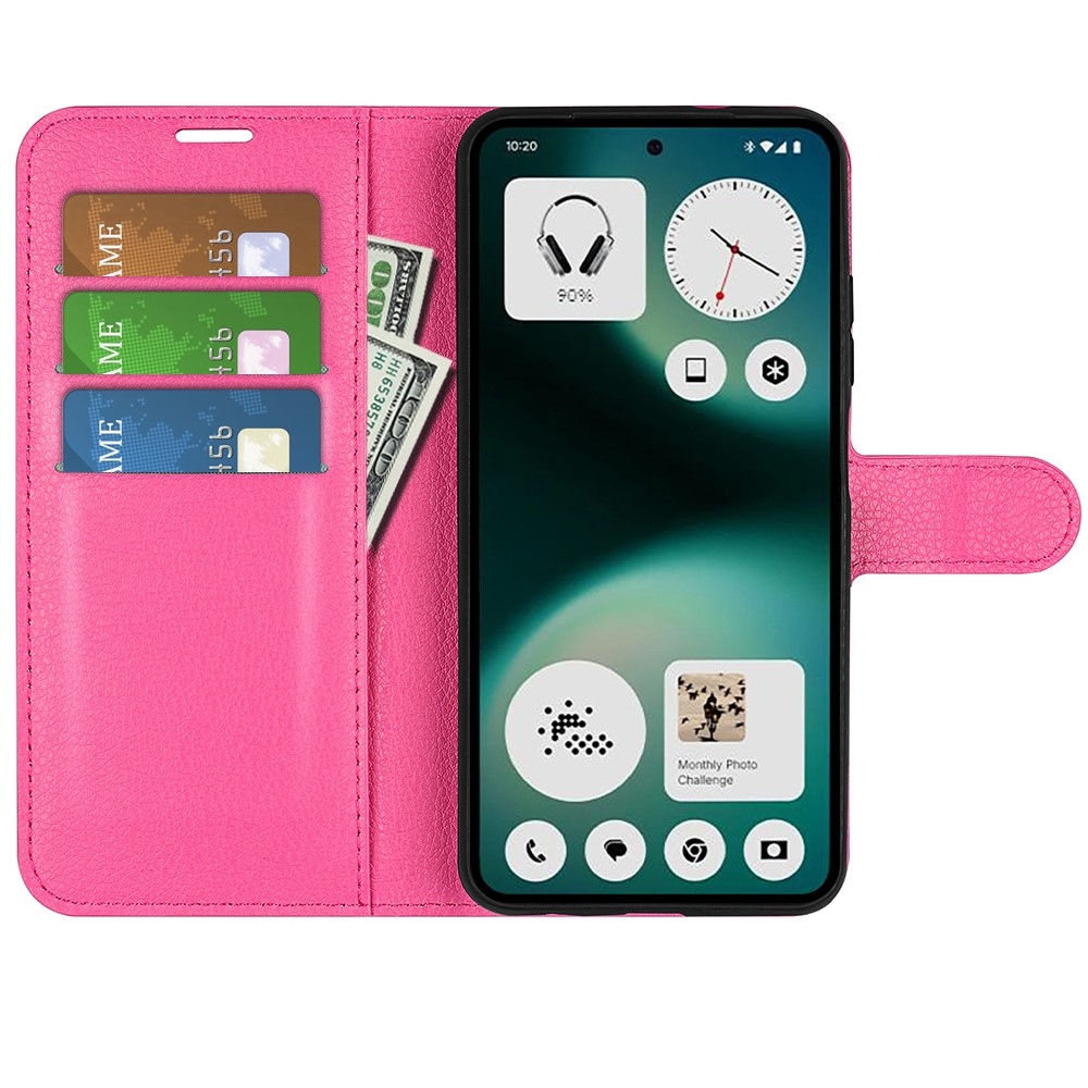 Litchi knižkové puzdro na Nothing Phone (3a) Lite 5G - rose
