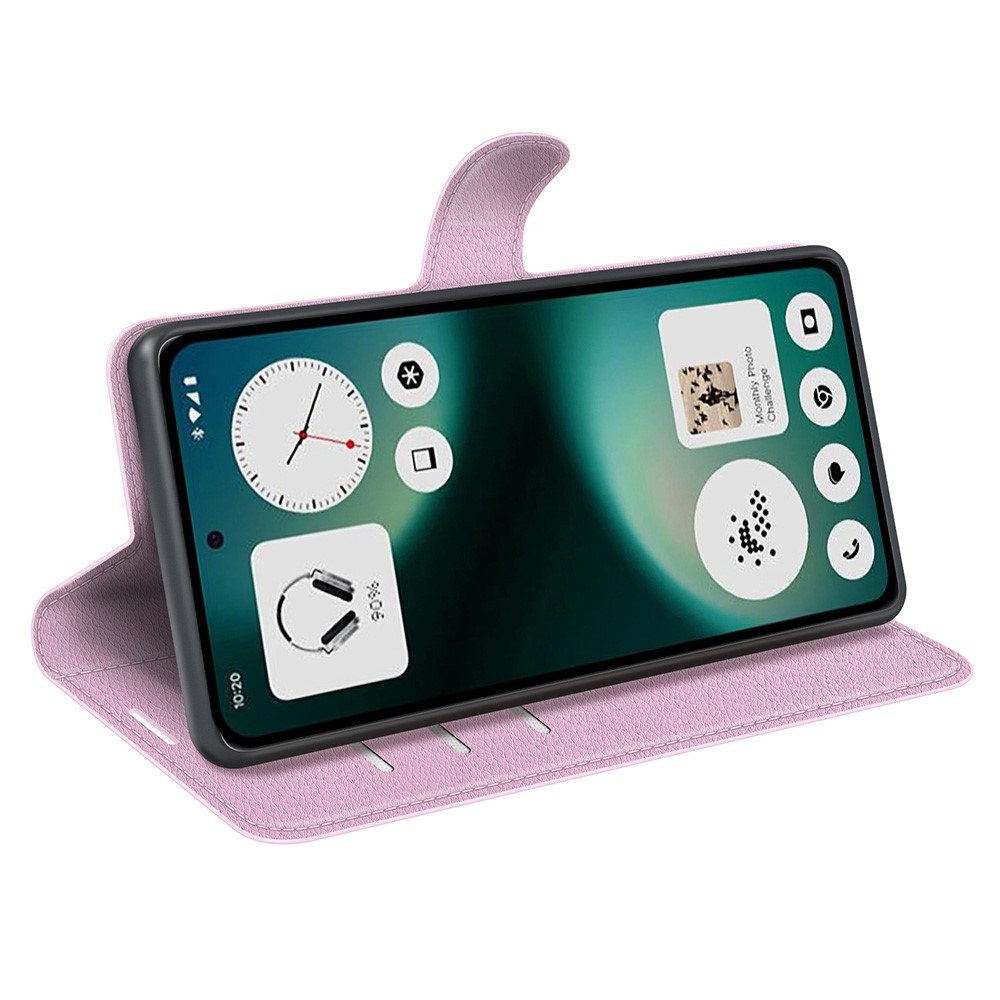 Litchi knižkové puzdro na Nothing Phone (3a) Lite 5G - ružové