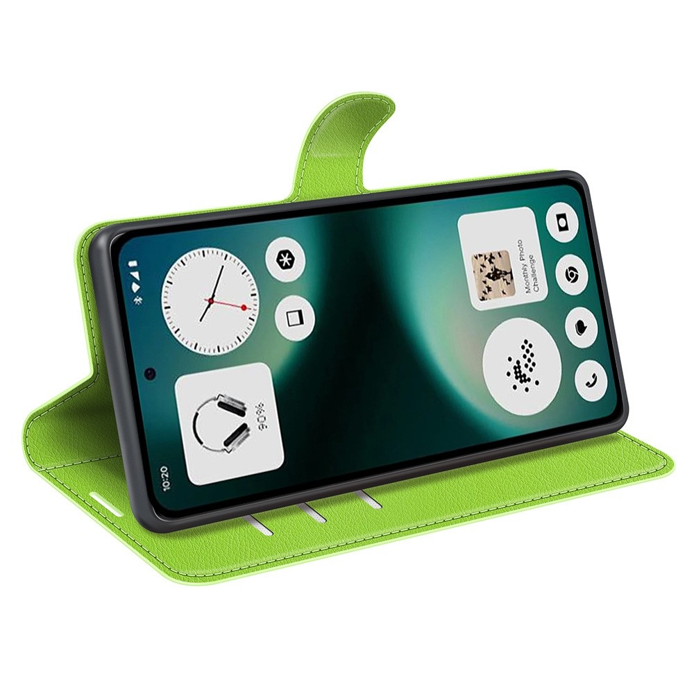 Litchi knižkové puzdro na Nothing Phone (3a) Lite 5G - zelené