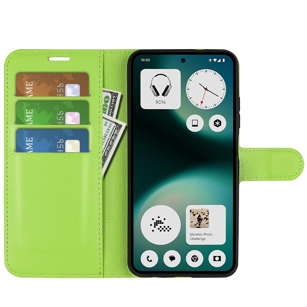 Litchi knižkové puzdro na Nothing Phone (3a) Lite 5G - zelené