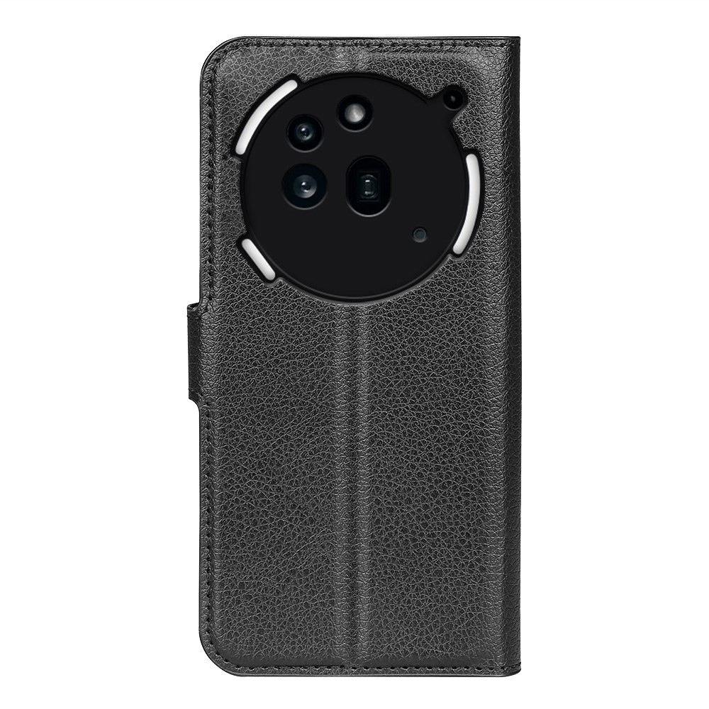 Litchi knižkové puzdro na Nothing Phone (3a) Pro - čierne